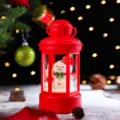Weihnachten Handgehaltene Kristall Lampe Roter Schneemann Ambiente Licht Tischdeko Geschenk - Schneemann Stil (FD2208)