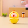 Süßes gelbes Küken Wackelfigur Desktop Dekoration Mini Harz Figur für Zimmer Wohnkultur Geschenk - Pummeliges Küken Stehaufmännchen (1199-6) / Gelb