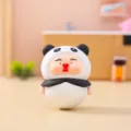 Süße Panda Stehaufmännchen Figur Miniatur Desktop Dekoration kawaii Vinyl Spielzeug Ornament - Bobo Panda (1199-6) / Schwarz Weiß