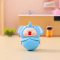 Süße blaue Elefant Cartoon Figur Miniatur Spielzeug Tisch Dekoration Ornament Geschenk - Bobo Elefant (1199-6) / Blau