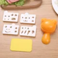 Simpatico stampo per polpette di riso orso cartone animato set attrezzi da forno bento sushi - Arancione