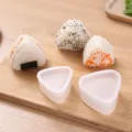 Stampo triangolare per polpette di riso in plastica per onigiri bento sushi cucina utensile. - Set di stampi triangolari standard trasparenti