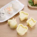 Set di stampi per polpette di riso a forma di animale per sushi e bento, accessori cucina. - Set di stampi per animali con cucchiaio per riso