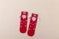 Christmas magnetic holding hands socks funny red mid tube cozy novelty socks for winter - Style D