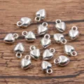 Zilveren hart metalen legering bedels hangers voor DIY ketting armband sieraden. - Stijl 1 (23A3-3/5) / 7x10mm / Zilver