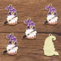 Alloy oil-dropping cute dwarf witch charm pendant DIY handmade jewelry accessories for crafting - Gnome No. 8 (6N1) / 19x30mm