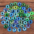 Round glass cabochons eyes for DIY dolls, animal toys, and crafts making. Mixed colors. - Style 2 / 50 Pairs/Pack (6mm)