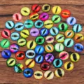 DIY glass cat eyes cabochons round crystal animal doll eyes for handmade crafts decoration supplies - Style 4 / 50 Pairs/Pack (6mm)