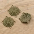 Antikbronze Mehrloch Blumen Charm Verbinder für DIY Schmuckherstellung und Handwerk Bastelei. - Verbinder Nr. 1 / 28*30mm