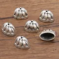 Antiek zilveren legering bloem kraal doppen spacer DIY sieraden maken component variant - Rankenpatroon Stijl (976) / 13*20mm / Antiek Zilver