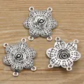 Antiksilber Legierung DIY Blumen Mehrlochverbinder Basteln Schmuck Zubehör Variante. - Verbinder Nr. 6 / 32*35mm (3.4g)