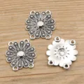 DIY Legierung Schmuck Verbinder Antiksilber Mehrloch Anhänger Zubehör für handgemachte Handwerk - Typ 8 Verbinder / 27*28mm (2.8g)