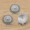Antiksilber Mehrloch-Legierung DIY Schmuckverbinder Charms für Handwerk Handarbeit. - Typ 9 Verbinder / 28*32mm (3g)