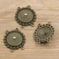 Antike Bronze DIY Legierung Mehrloch Schmuck Verbinder Anhänger, Vintage Handwerk Teil. - Typ 9 Verbinder / 28*32mm
