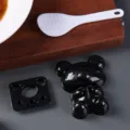 Set stampo per polpette di riso orso carino DIY sushi maker cucina bento scatola accessorio - Stile Nero