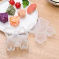 Set di stampi per riso trasparenti a forma di cuore stella triangolo per divertenti bento. - Bianco trasparente