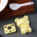 Stampo per polpette di riso orso cartone animato plastica giallo variante attrezzo. - Giallo Chiaro