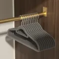 Cintres en velours gris, antidérapants et sans traces pour le rangement des vêtements à la maison. - Adulte 42 cm / Gris