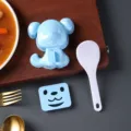 Simpatico stampo per polpette di riso a forma di cane dei cartoni animati set fai da te cucina - Cane Celeste