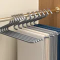 Multi-layer S-shaped pants hanger for closet storage, non-slip space saving trousers rack. - Adult Reverse Style / Quiet Grey