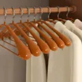 Anti-slip wide shoulder coat hangers, heavy duty metal clothes hangers for wardrobe and closet use. - Extra Large Wide-Shoulder PVC-Coated Hangers 804 (Autumn Gold)