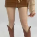 Detailaufnahme von Damen Strumpfhose mit funkelnden Stern Pailletten, elastische Y2K Strumpfware. - Einheitsgröße / Hautfarben