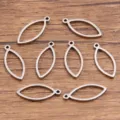 Pendentifs breloques géométriques creux en forme de feuille en acier inoxydable pour bijoux. - Forme d'œil / Petit 7x18mm (1 Pièce) / Acier