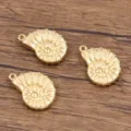 Edelstahl Gold Conch Muschel Anhänger Charm für DIY Schmuck Zubehör Erstellung - Schneckenanhänger (958) / 1 Stück (13*18mm) / Gold