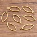 Breloques montures losange en acier inoxydable doré pendentif pour bijoux DIY - Forme d'œil / Petit 7x18mm (1 Pièce) / Or
