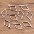 Pendentif Breloque Diamant Acier Inoxydable Accessoire Bijou DIY Forme Géométrique - Motif diamant / Petit 9x17mm (1 Pièce) / Acier