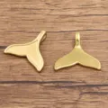 Edelstahl vergoldet Walflosse Anhänger Charms für DIY Schmuckherstellung Zubehör. - Walschwanzanhänger (936) / 1 Stück (17*18mm) / Gold