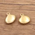 Goldene Muschel Anhänger Edelstahl DIY Schmuck Charms für Halskette Armband Herstellung. - Muschelanhänger (947) / 1 Stück/Packung (8*9mm) / Gold