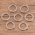 Breloques rondes en acier inoxydable pour fabrication de bijoux DIY, pendentifs en métal. - Rond (Petit) / 1 Pièce (12x13x1.2mm) / Acier