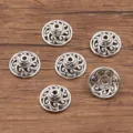 Antiek zilver bloem kralenkapjes legering afstandshouders DIY armband ketting sieraden - Prachtige Holle Bloem Afstandshouder (1307) / 6*15mm / Antiek Zilver