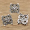 Antiksilber mehrloechrige Legierung Schmuck Verbinder DIY handgemachte Anhaenger Bastelei. - Typ 12 Verbinder / 26*31mm (3g)