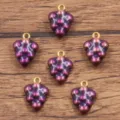 Edelstahl lila Traube Anhänger, vakuumelektroplattierte DIY Schmuck Zubehör Komponente. - Traube (Nr. 1) / 1 Stück (10x15mm) / Lila