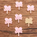 Ciondoli in lega smaltata cuore rosa lecca-lecca, accessori per gioielli fai da te. - Stile 7 Lecca-lecca Cuore (LOVE) / 17x23mm / Rosa