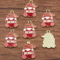 Valentine Red Gnome Metal Enamel Charms Pendant DIY Jewelry Making Accessories XOXO - No. 9 (19E1) / 16x22mm / Red