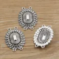 DIY antike silberne mehrloch Legierung Schmuck Verbinder Zubehör für handgemachte Handwerk. - Typ 16 Verbinder / 28*36mm (3.7g)
