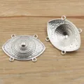 Antiksilber Legierung Multi-Loch Augen Verbinder Anhänger für DIY Handgemachter Schmuck. - Verbinder Stil 17 / 32*44mm (4.8g) / Antiksilber