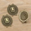 Antike Bronze DIY Legierung Schmuck Mehrloch Verbinder Anhänger für das Handwerk. - Typ 16 Verbinder / 28*36mm