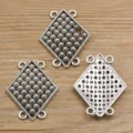 DIY Antiksilber Legierung Schmuck Verbinder Anhänger Vintage Raute Mehrfachöse Handwerk Funde - Verbinder Stil 18 / 28*36mm (2.6g) / Antiksilber