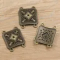 Antikbronze quadratische Mehrloch-Verbinder DIY Legierung Schmuck Zubehör Anhänger 3Stk - Verbinder Stil 19 / 30*39mm