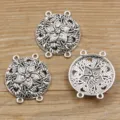 Antiksilber Legierung Verbinder Anhänger für DIY Schmuckherstellung und Handwerk. - Verbinder Stil 24 / 31*36mm (4.7g) / Antiksilber