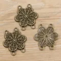 Antikbronze Blumen Verbinder DIY Schmuck Legierung Handwerk Anhänger Fundstücke Set - Verbinder Stil 23 / 32*38mm