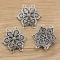 DIY antiksilber Legierung Schmuck Verbinder Anhänger mehrloch Vintage handgefertigt - Verbinder Stil 25 / 35*36mm (4.9g) / Antiksilber