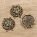 Antik Bronze Legierung Mehrlochverbinder DIY handgemachte Schmuckzuebehoer Charms Teile - Verbinder Stil 24 / 31*36mm