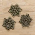 Antikbronze Legierung Schmuck Verbinder Anhänger mehrloch Blumen Metallkomponente für DIY. - Verbinder Stil 25 / 35*36mm