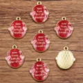 Valentine's red glitter enamel oval heart alloy charms for DIY jewelry making and crafting. - No. 16 (19E1) / 17x22mm / Colorful