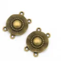 Antik bronzener mehrloechriger Verbinder Anhaenger DIY Legierung Schmuck Zusaetze. - Nr. 32 Verbinder / 21*26mm / Antikbronze